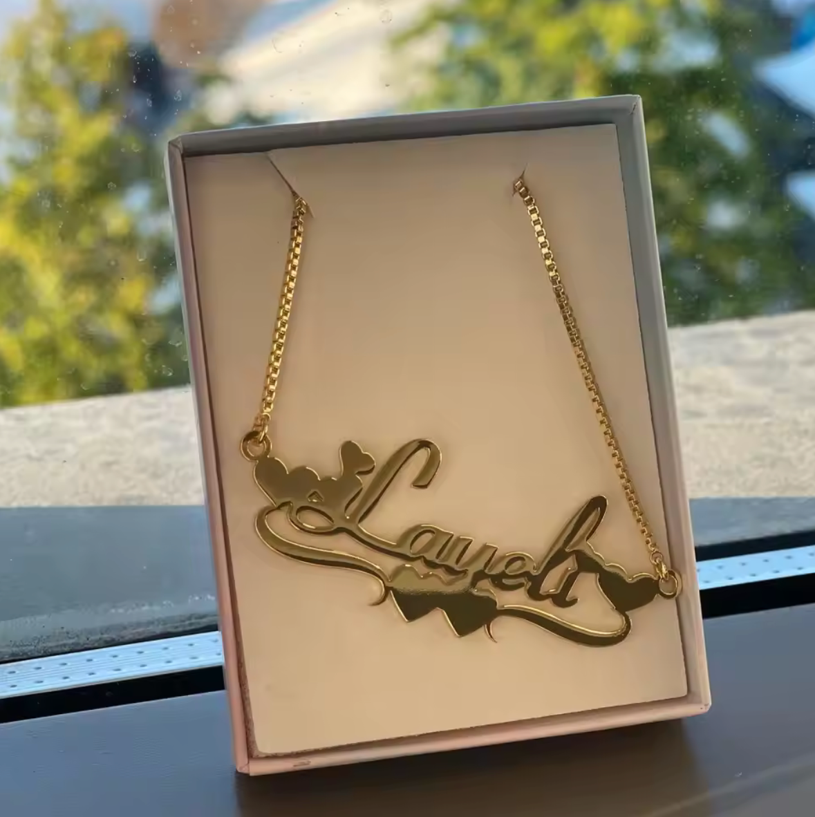 Custom 18K Gold Waterproof Name Necklace – Non-Tarnish & Personalized
