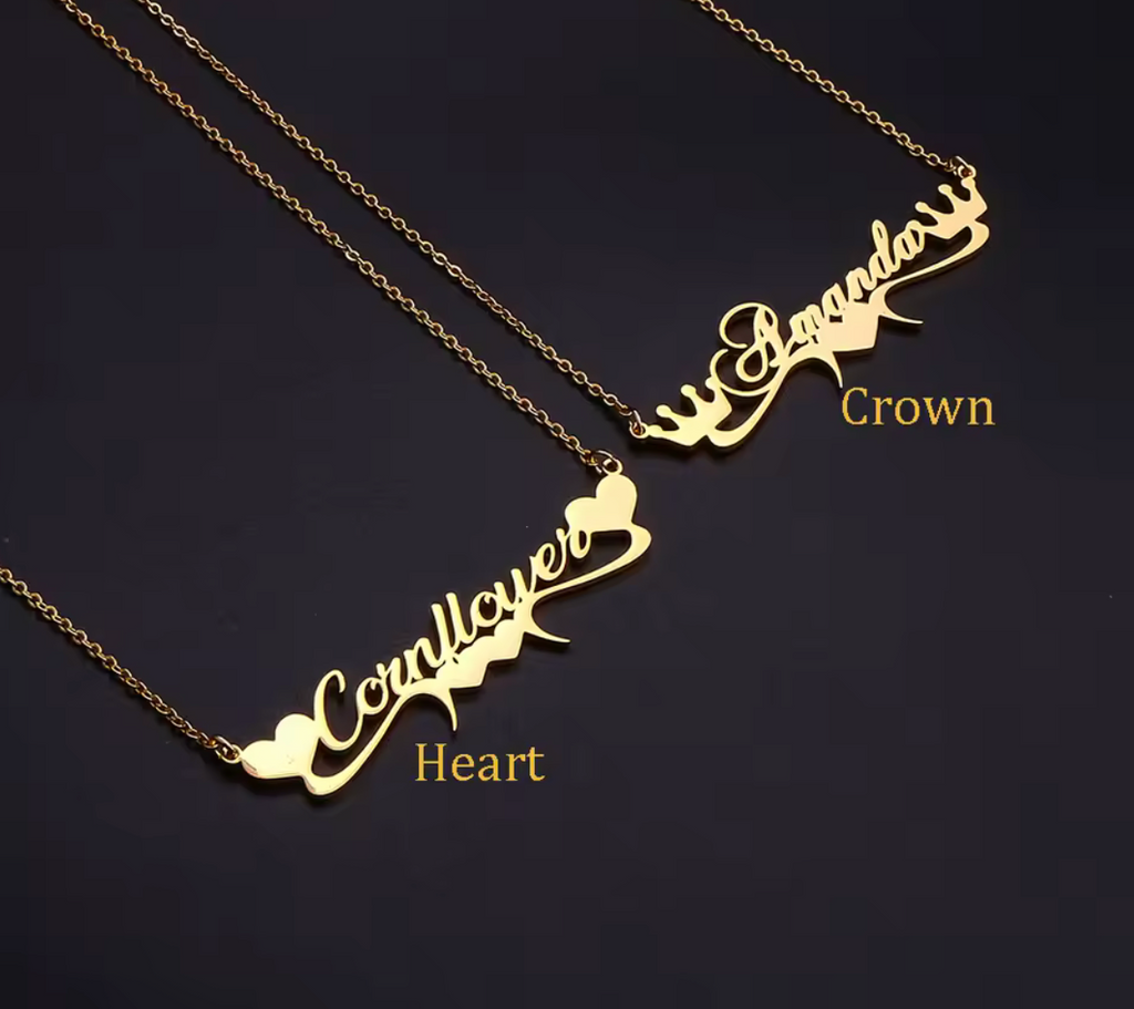 Custom 18K Gold Waterproof Name Necklace – Non-Tarnish & Personalized