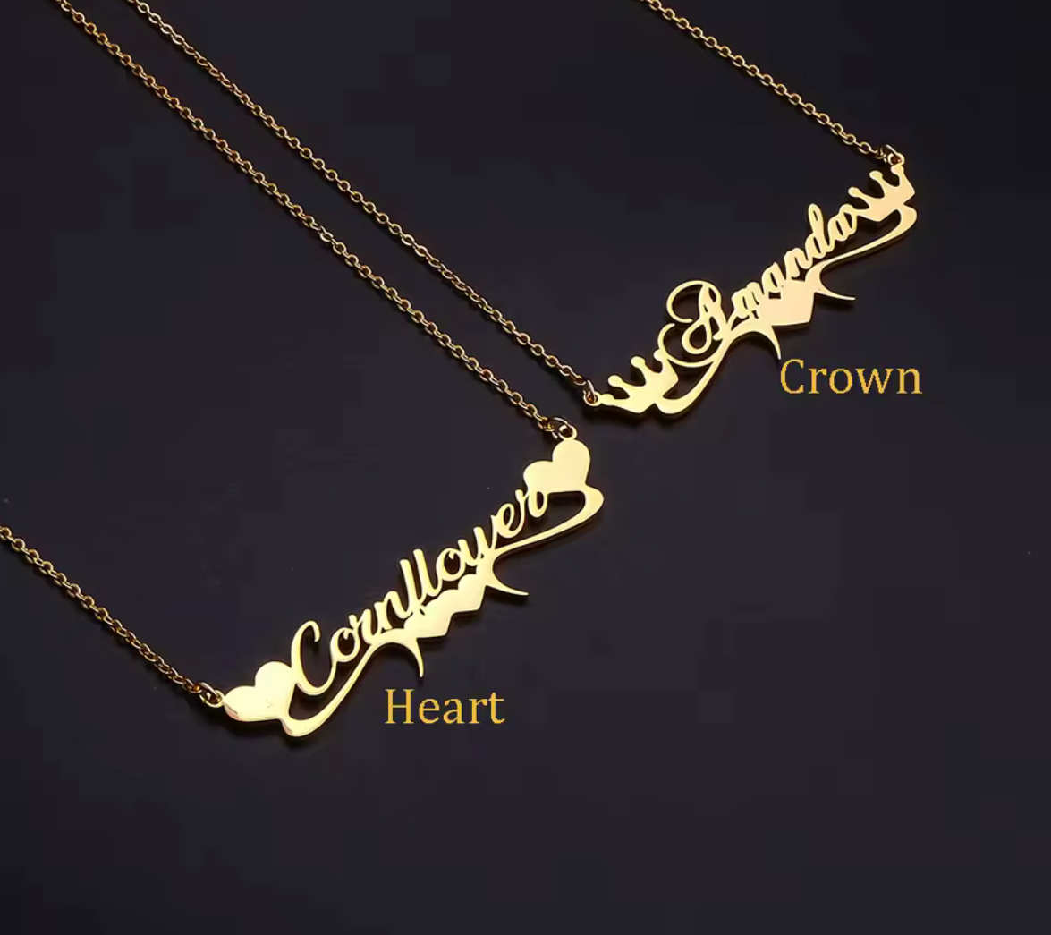 Custom 18K Gold Waterproof Name Necklace – Non-Tarnish & Personalized